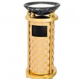 鈦金編織紋垃圾桶