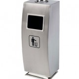 商用創(chuàng)意弧形不銹鋼果皮箱