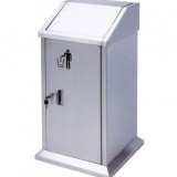 不銹鋼搖蓋方形垃圾桶