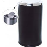 不銹鋼烤漆翻蓋垃圾桶