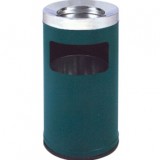 圓形高頭斜口鐵皮垃圾桶