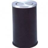 斜口翻蓋商場鐵皮垃圾桶