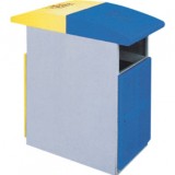 社區(qū)綠化沖孔鋼制垃圾桶