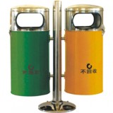 噴塑雙桶鋼制垃圾桶