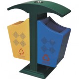 歐式小區鋼制垃圾桶