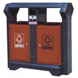 戶外步行街鋼制垃圾桶