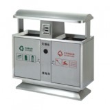 戶外景區常用不銹鋼分類環保垃圾桶