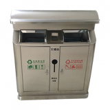 304加厚戶外不銹鋼分類垃圾桶