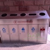 深大附中定制不銹鋼五分類垃圾桶