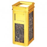 方水晶鈦金座地煙灰桶