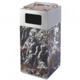 黑金花大理石方形煙灰桶