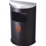 半圓靠墻式鐵板果皮箱