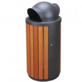 立式環保鋼木垃圾桶