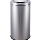 高檔噴砂立式不銹鋼商務(wù)斜口垃圾桶