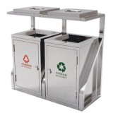 不銹鋼戶外物業分類垃圾桶