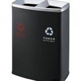 雙桶分類烤漆鐵皮垃圾桶