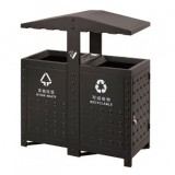 單桶分類鋼制垃圾桶