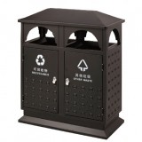 社區雙桶分類鋼制垃圾桶