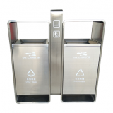 高檔戶外分類304不銹鋼垃圾箱