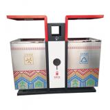 創(chuàng)意UV打印戶外分類不銹鋼垃圾桶