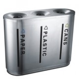 室內不銹鋼三分類垃圾桶