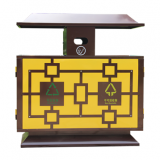 景區(qū)物業(yè)戶外冷軋鋼分類鋼制垃圾箱