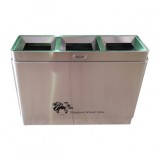 高檔室內不銹鋼分類垃圾桶