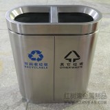 廣州萬達廣場采購室內分類不銹鋼垃圾桶案例