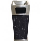 室內(nèi)電鍍仿大理石方形不銹鋼垃圾桶