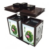 公園戶(hù)外鋼制二分類(lèi)垃圾箱