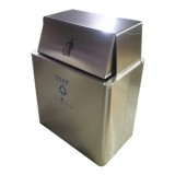 大型方形單筒不銹鋼垃圾桶