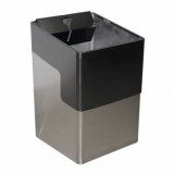 室內立式直投口方形不銹鋼果皮箱