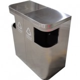 室內(nèi)外組合式兩分類不銹鋼垃圾桶