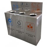 室內方形直投口不銹鋼垃圾桶