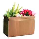 戶外拉絲玫瑰金不銹鋼花箱