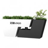 戶外創意不銹鋼隔斷花盆組合