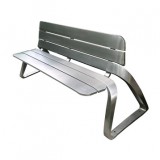 戶外公園景區(qū)雙人不銹鋼園林椅