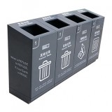 室內購物商場商用滑軌不銹鋼分類垃圾桶