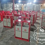 文化小鎮(zhèn)噴粉金屬垃圾桶定制案例