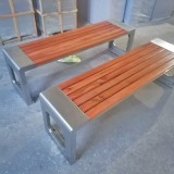 出口印度戶外不銹鋼防腐木休閑座椅