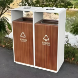 轉木紋不銹鋼分類垃圾桶打造兼具美觀與耐用的環保衛士