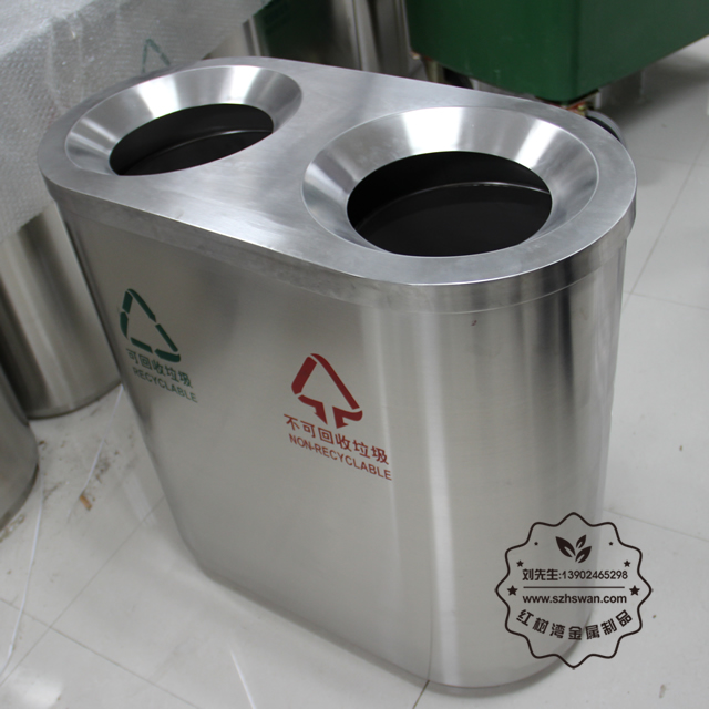 分類不銹鋼垃圾桶圖片002