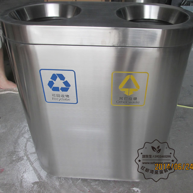 分類不銹鋼垃圾桶圖片003