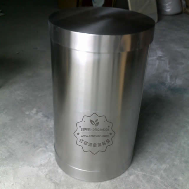 室內立式寫字樓商務不銹鋼垃圾桶圖片001