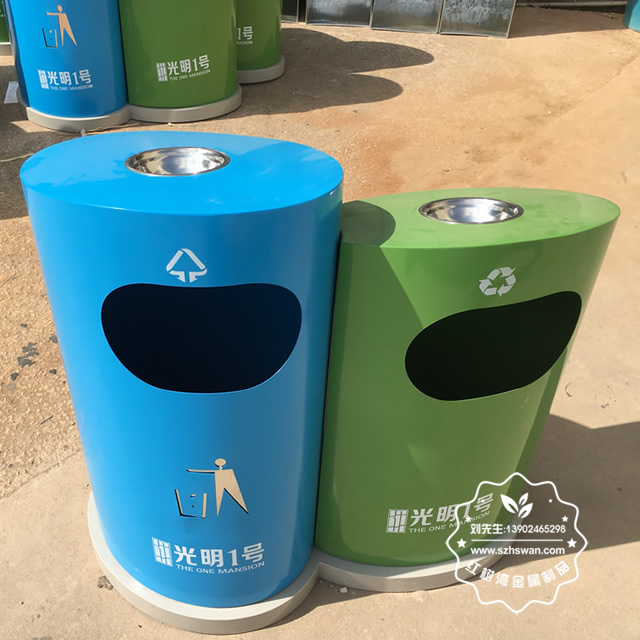 游樂園分類鋼制垃圾箱圖片2