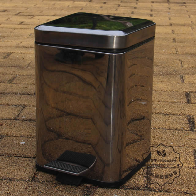 20L腳踏式不銹鋼垃圾桶圖片003