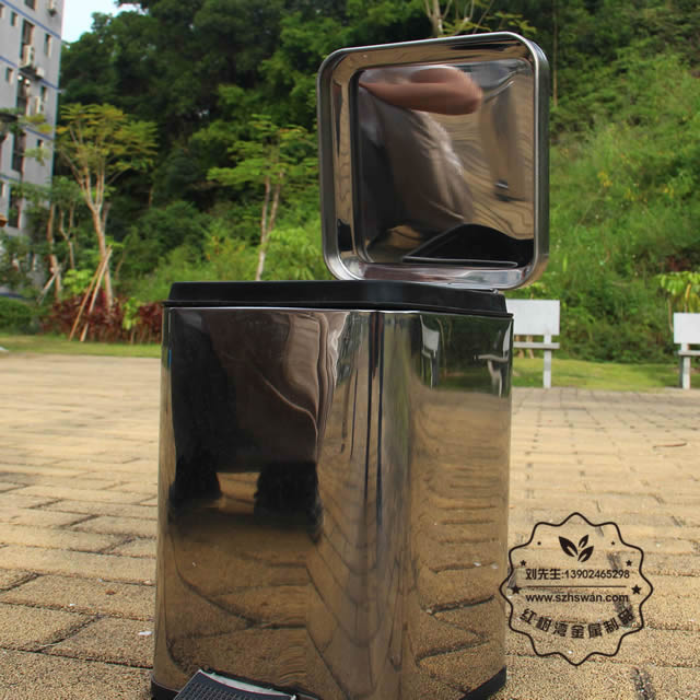 20L腳踏式不銹鋼垃圾桶圖片004