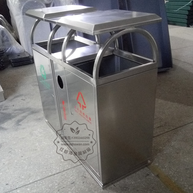 不銹鋼分類環(huán)保垃圾桶圖片001