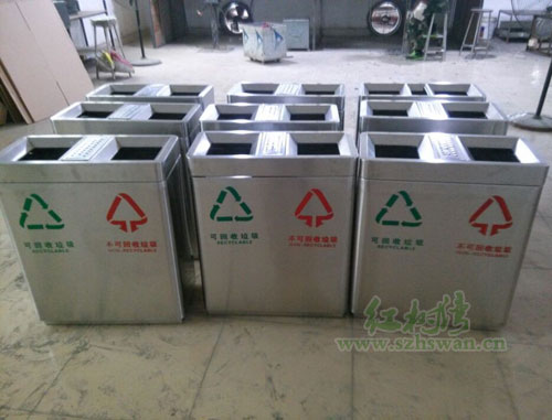 深圳羅湖小學(xué)選購不銹鋼分類垃圾桶