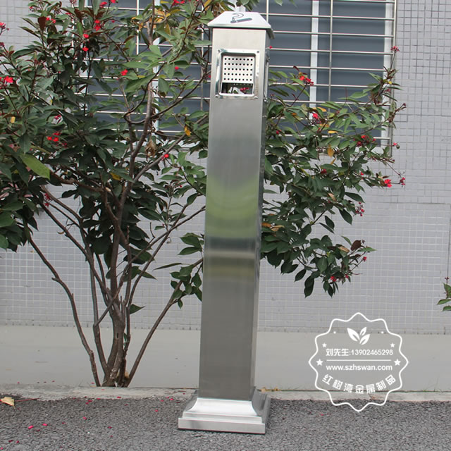 戶外方形不銹鋼煙灰柱004